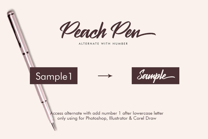 Пример шрифта Peach Pen Regular